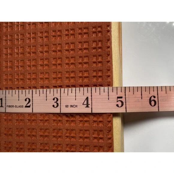 Stampin Up! Stipple Plaid 2001 Large Wood Mount Block Stamp Used Once - Picture 8 of 10